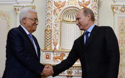 الرئيس الروسي فلاديمير بوتين والرئيس الفلسطيني محمود عباس
