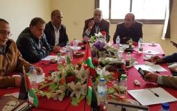 جانب من اجتماع لجان اللاجئين اليوم