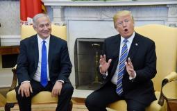 لقاء رئيس الوزراء الاسرائيلي بنيامين نتنياهو مع الرئيس الأمريكي دونالد ترامب