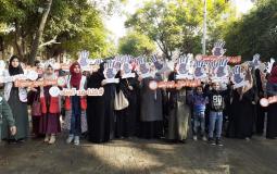 شبكة المنظمات تنظم وقفة احتجاجية أمام مكتب الأونسكو في غزة