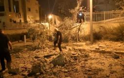 سقوط صاروخ اطلق من غزة على منزل في بئر السبع جنوب اسرائيل