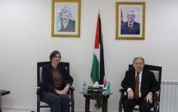 العسيلي يبحث مع القنصل البريطاني الأوضاع في فلسطين