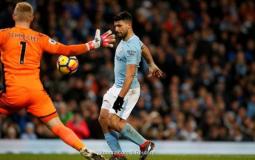 جانب من مباراة مانشستر سيتي وليستر سيتي