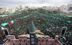 مهرجان سابق لحركة حماس في غزة -ارشيف-