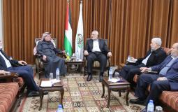 اجتماع قيادة حماس مع السقير القطري محمد العمادي في غزة اليوم