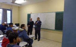 تنظيم محاضرات توعوية شرطية لطلبة مركز التدريب المهني في قلقيلية