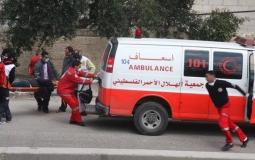 طواقم الاسعاف في جمعية الهلال الأحمر الفلسطيني