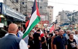 الشعبية تُنظم وقفة حاشدة شمال غزة رفضا لاتفاق الإمارات وإسرائيل