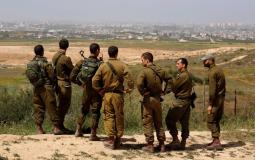 ضباط جيش الاحتلال الإسرائيلي على حدود غزة - توضيحية -