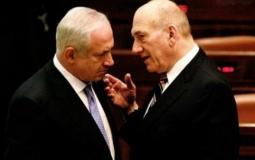 إيهود أولمرت وبنيامين نتنياهو -ارشيف-