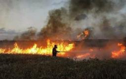 الحرائق في غلاف غزة - ارشيفية