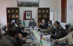 بلدية غزة تناقش سبل مواجهة المنخفض