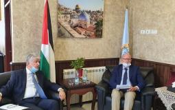  لقاء وزير التنمية أحمد مجدلاني بمنسق الشؤون الإنسانية لمؤسسات الأمم المتحدة في الأراضي الفلسطينية  جيمي مجولدريك