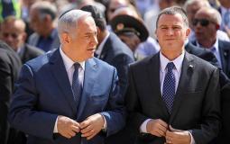 يولي إدلشتاين رئيس الكنيست الإسرائيلي وبنيامين نتنياهو رئيس الوزراء المؤقت