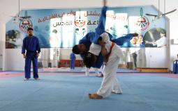 مكفوفون يمارسون رياضة الجودو في غزة