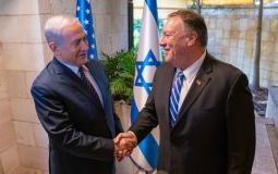 مايك بومبيو وزير الخارجية الأمريكي وبنيامين نتنياهو رئيس الوزراء الإسرائيلي