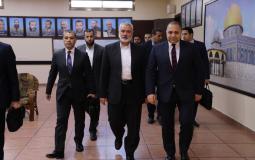 الوفد الأمنى المصري يلتقي رئيس مكتب حماس السياسي إسماعيل هنية