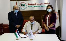 وزير التعليم العالي أبو مويس يرعى اتفاقية شراكة بين الجهاز المركزي للإحصاء  والجامعة العربية الأمريكية 