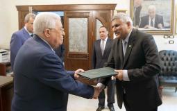 الرئيس عباس يتقبل أوراق اعتماد السفير الباكستاني