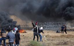 المتظاهرين على الحدود الشرقية لقطاع غزة