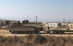 دبابة إسرائيلي على حدود غزة  - أرشيفية