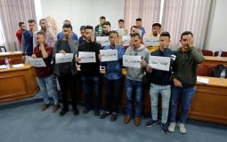صحفيون وطلبة إعلام من غزة يتضامنون مع الصحفي معاذ عمارنة
