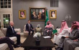 ولي العهد السعودي محمد بن سلمان يجتمع مع كوشنر وغرينبلات في واشنطن