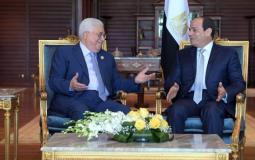 الرئيس محمود عباس والرئيس المصري عبد الفتاح السيسي