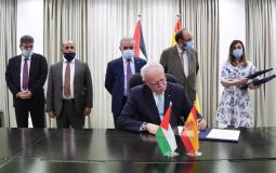 برعاية اشتية : توقيع اتفاقية دعم اسباني بقيمة 100 مليون يورو