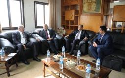 جانب من اجتماع وزير النقل والمواصلات سميح طبيلة بالوفد المصري 