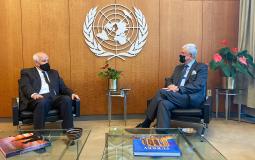 منصور يلتقي رئيس الجمعية العامة للأمم المتحدة