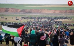 جانب من مسيرات العودة بغزة