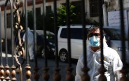 جانب من إغلاق المستشفى الوطني في نابلس