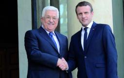 الرئيس محمود عباس ونظيره الفرنسي إيمانويل ماكرون - أرشيفية