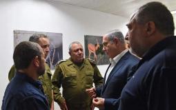 نتنياهو وليبرمان خلال جلسة تقييم للأوضاع في غزة