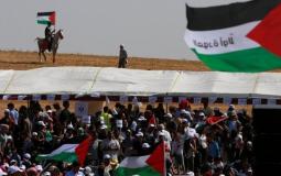 من فعاليات مسيرة العودة الكبرى شرق غزة