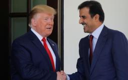 أمير قطر تميم بن حمد والرئيس الأمريكي دونالد ترامب