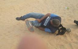 إصابة صحفي فلسطيني بنيران جيش الاحتلال شرق قطاع غزة