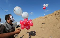إطلاق بالونات حارقة من غزة على جنوب اسرائيل