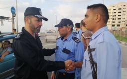 العميد محمود صلاح مدير عام الشرطة يتفقد حاجزي التفجير بمدينة غزة