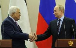 الرئيس الروسي فلاديمر بوتين والرئيس الفلسطيني محمود عباس