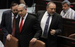 بنيامين نتنياهو - رئيس الوزراء الاسرائيلي وأفيغدور ليبرمان وزير أمن الاحتلال -ارشيف-