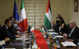 وزير الخارجية الفلسطيني رياض الماليكي يلتقي نظيره الإيطالي