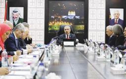 اجتماع الحكومة الفلسطينية يوم الاثنين الماضي