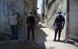 شرطة غزة في ظل قرار حظر التجوال 