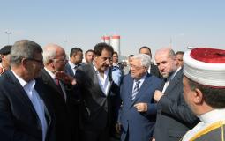  الرئيس محمود عباس، يتفقد مدينة محمود عباس للحجاج والمعتمرين في معبر الكرامة بمدينة أريحا