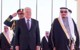 الرئيس الفلسطيني محمود عباس والعاهل السعودي سلمان بن عبد العزيز -ارشيف-