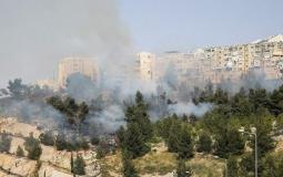 اندلاع حريق بالقرب من حي روميما في القدس - أرشيف