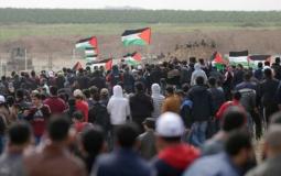 مسيرة العودة الكبرى شرق غزة -ارشيف-