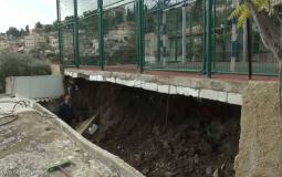 انهيارات أرضية في بلدة سلوان